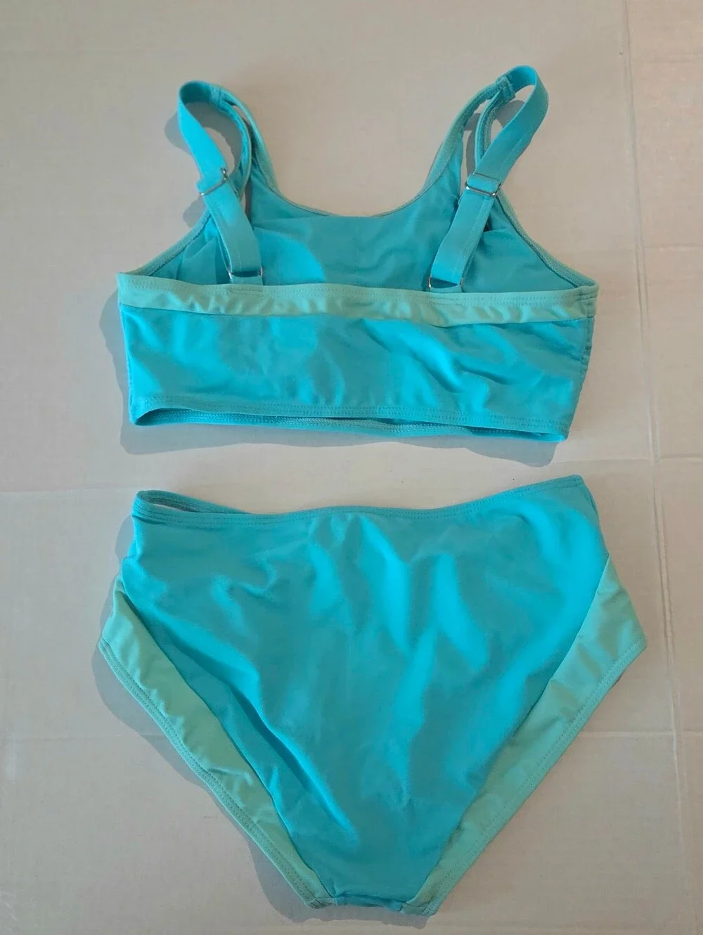 Girls' Aqua Two-Piece Swim Set - Teal